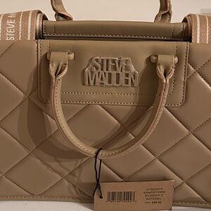 Steve Madden Tan Quilted Satchel Bag